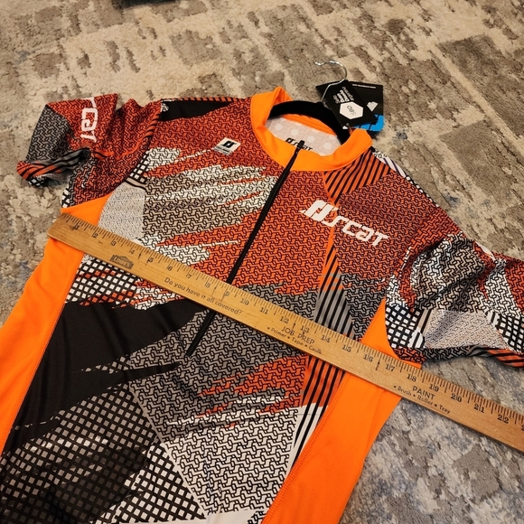 NWT SCAT Half Zip Cycling Jersey. Orange black. Men's size Large. - Picture 15 of 16